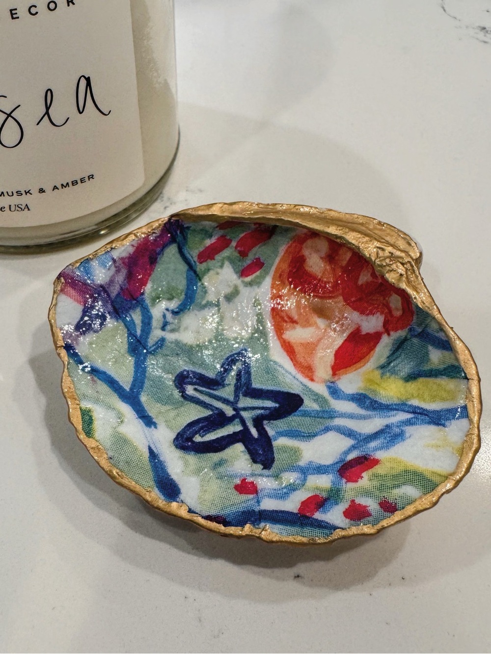 Handmade Natural Clam Shell Jewlery/trinket Dish